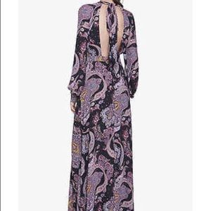 EXPRESS PAISLEY PRINT POET SLEEVE MAXI DRESS